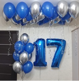 Набор шаров на ДР 17 лет